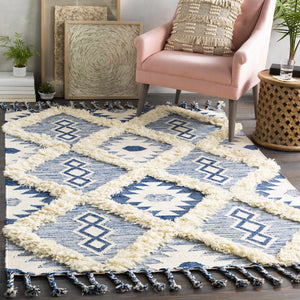 Painesdale Blue/White Wool Carpet - Clearance