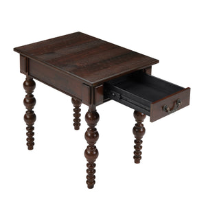 Power Growth Furniture Solid Wood End Table with Drawer in Espresso Finish - view 13