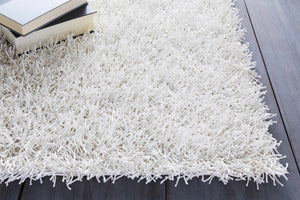 Browder 3x4 Solid Cream Shag Rug - Clearance
