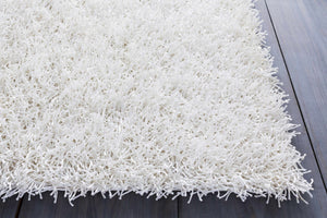 Browder 3x4 Solid Cream Shag Rug - Clearance