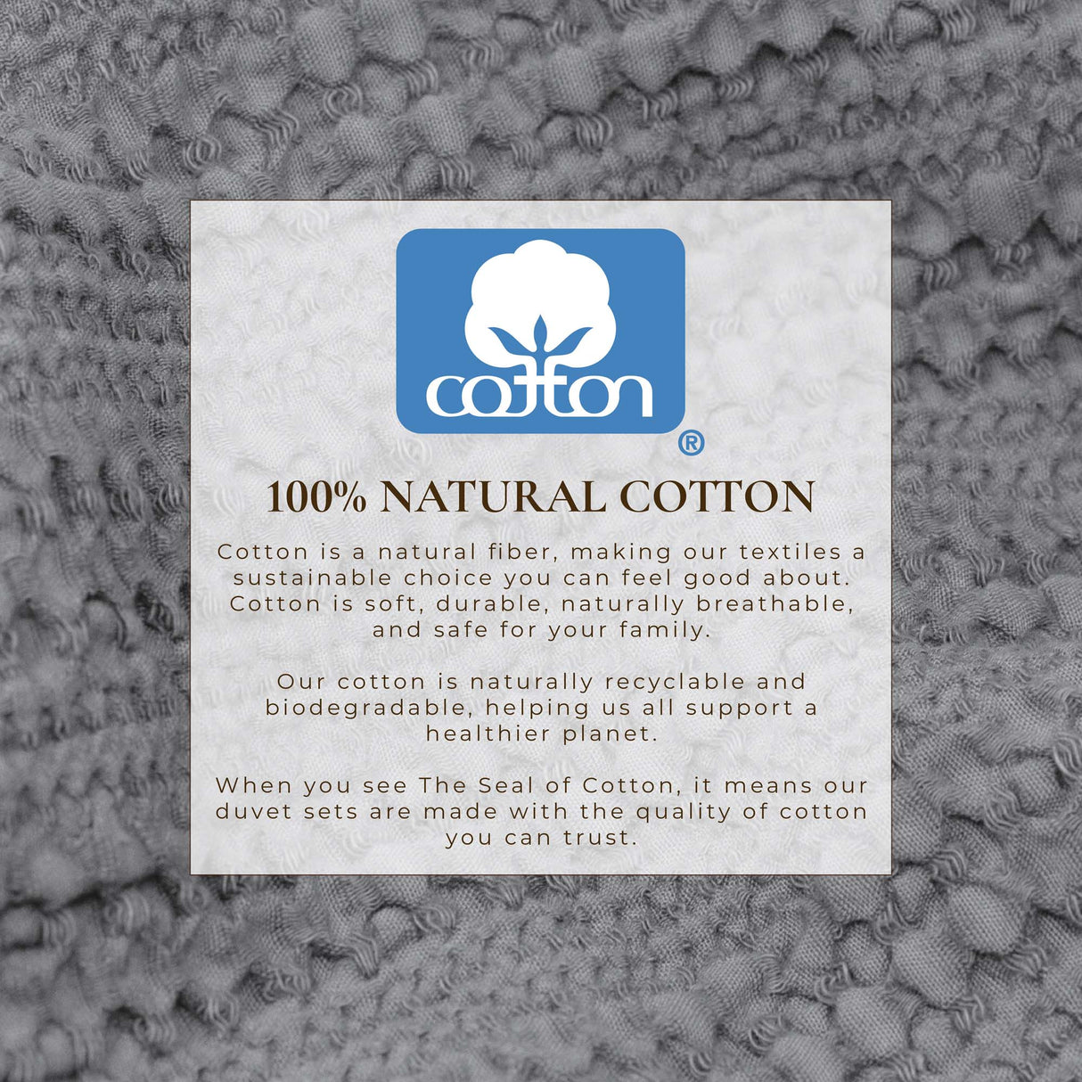 100% Cotton Waffle Weave Duvet Set - Mattea Collection