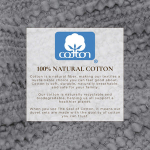 100% Cotton Waffle Weave Duvet Set - Mattea Collection