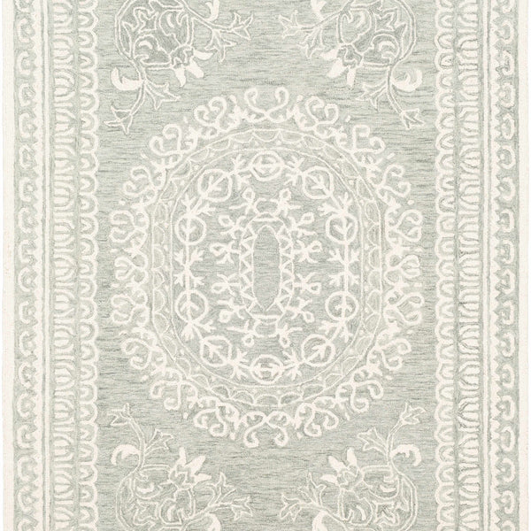 Parson Ivory/Sage Wool Area Rug