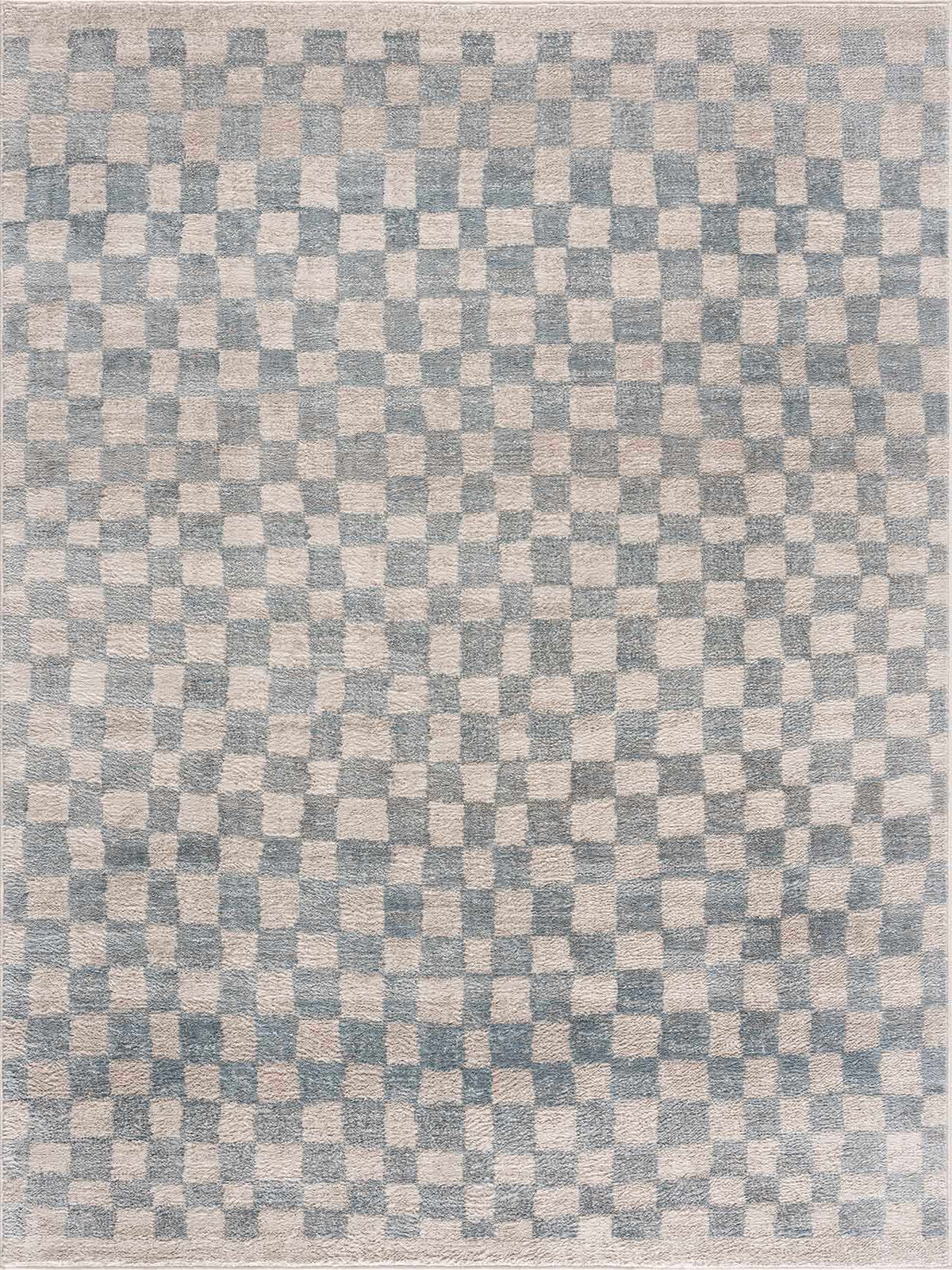 Boutique Rugs Benjy Cream & Light Blue Checkered Area Rug