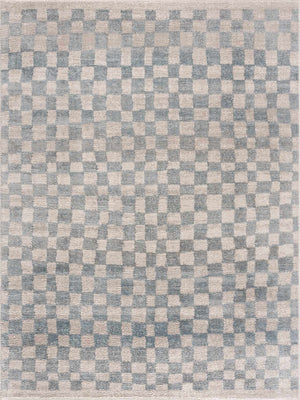 Boutique Rugs Benjy Cream & Light Blue Checkered Area Rug