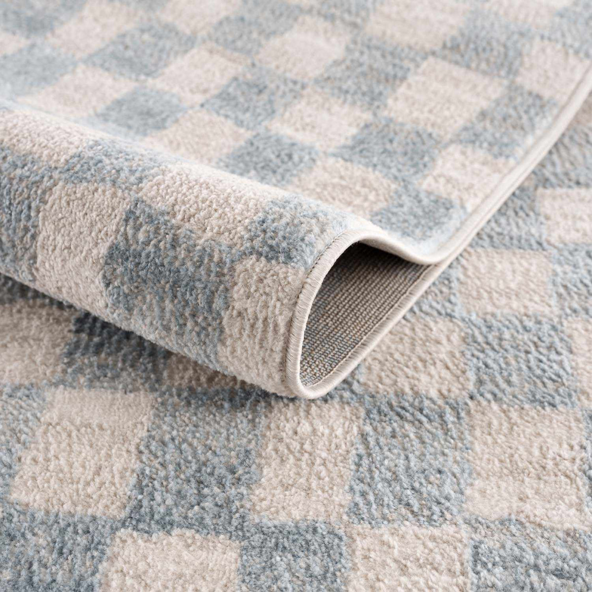 Boutique Rugs Benjy Cream & Light Blue Checkered Area Rug - view 11