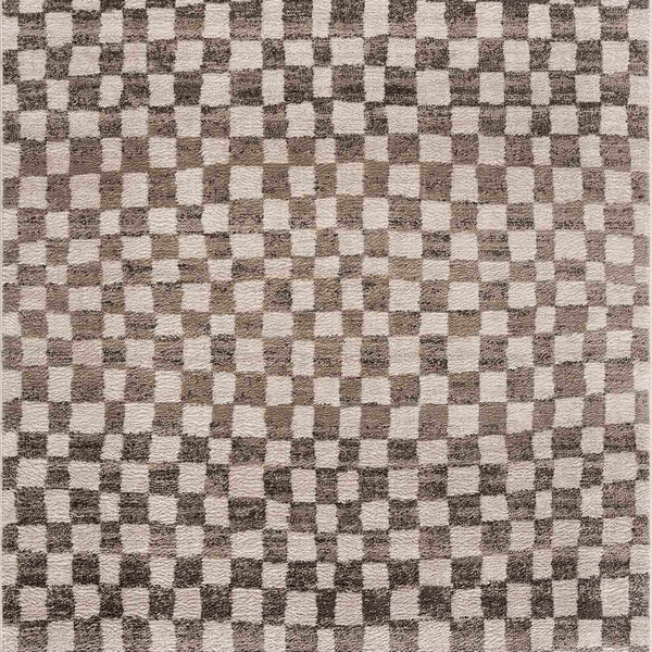 Benjy Cream & Charcoal Checkered Area Rug