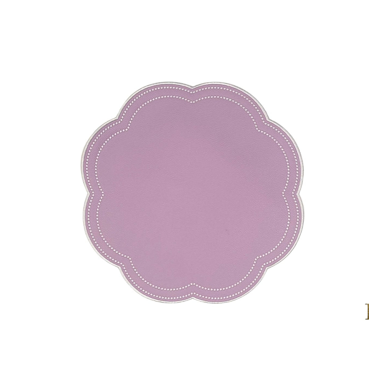 NURTURE PURPLE SCALLOPED FAUX LEATHER PLACEMAT