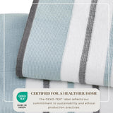Decorative Cotton Stripe Bath Towel Set - Noelle Collection