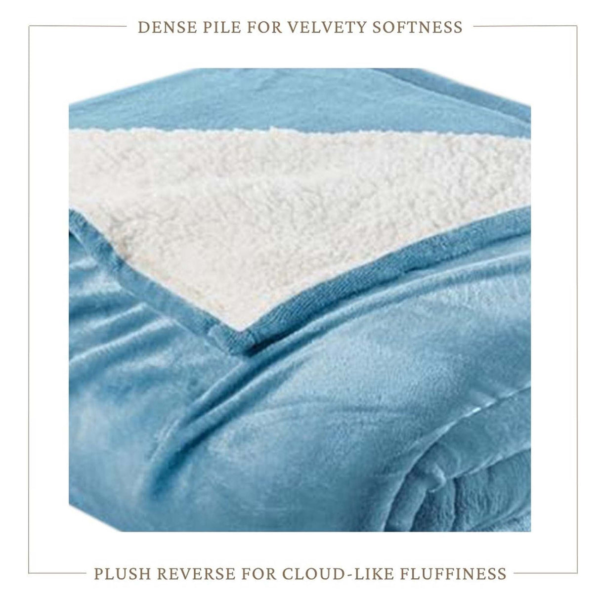 Velvet Plush Sherpa Bed Blanket - Sherpa Fleece Collection