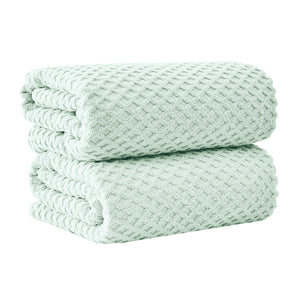 Cotton Diamond Waffle Weave Bath Towel Set - Grayson Collection
