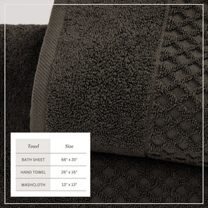 Cotton Diamond Waffle Weave Bath Towel Set - Grayson Collection