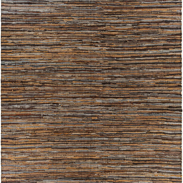 Hand Woven Leather Rag Rug
