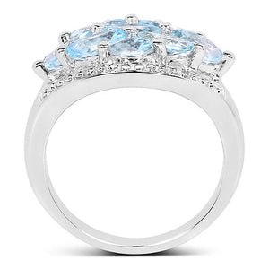 2.50 Carat Genuine  Blue Topaz .925 Sterling Silver Ring