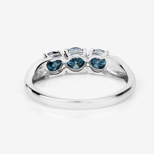 1.03 Carat Genuine Blue Diamond 14K White Gold Ring