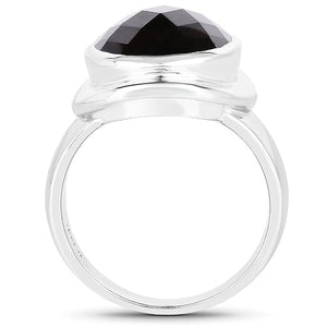 7.90 Carat Genuine Smoky Quartz .925 Sterling Silver Ring