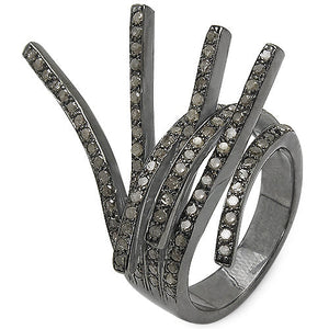 1.53 Carat Genuine TLB Diamond .925 Sterling Silver Ring