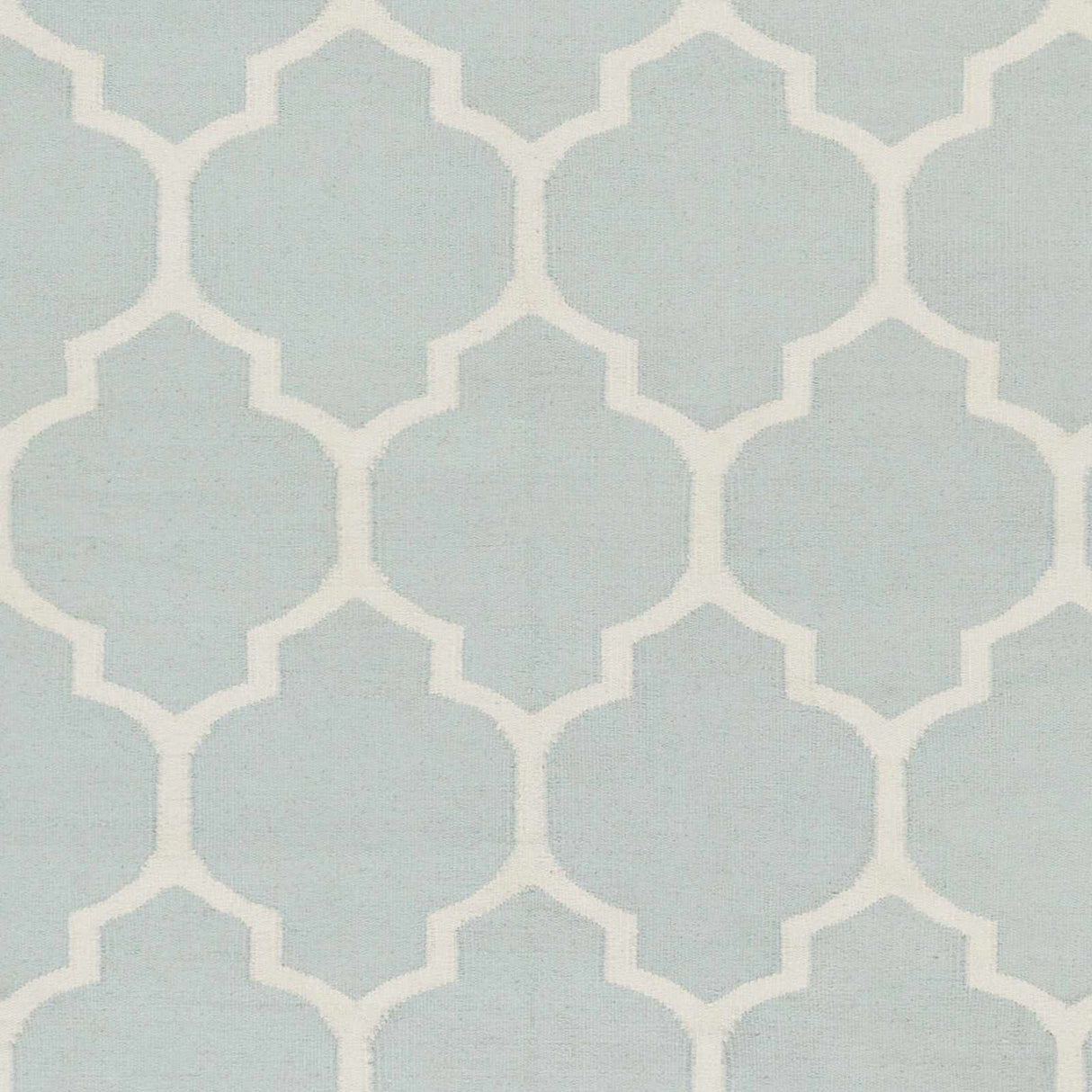 Ragan Ice Blue Trellis Cotton Rug - Clearance