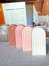 Rainbow Arch Candle – Handcrafted Soy Wax Artistry for a Colorful Touch