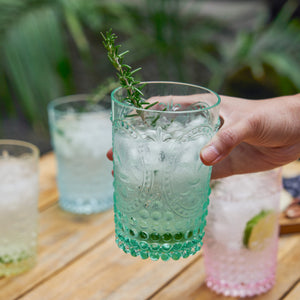 Acrylic Embossed Tumblers, Set of 4