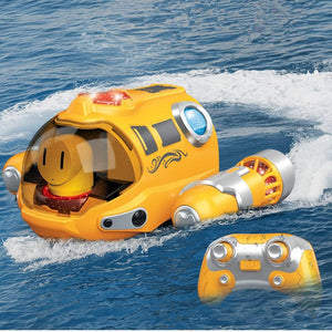 Waterproof RC Boat Toy for Kids Dual Propeller Remote Control Boat