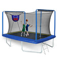 Rectangular Trampoline with Basketball Board and Ladder