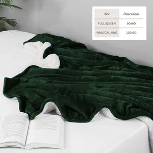 Velvet Plush Sherpa Bed Blanket by Great Bay Home