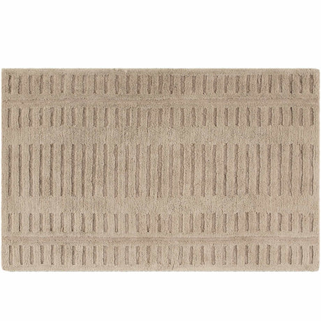 Washable Handmade Wool Rug - Brown