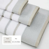 Decorative Cotton Stripe Bath Towel Set - Noelle Collection