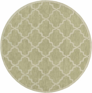 Rialto Olive Green Embossed Wool Rug - Clearance