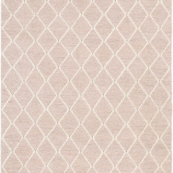 Riceville Pink Trellis Wool&Viscose Rug - Clearance