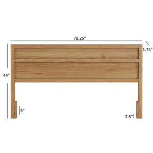 Ridgecrest Home Light Brown Panel Headboard with Horizontal Slats - view 3