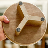 Stone Top Wood Round Decorative Risers, Set of Two