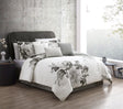 Riverbrook Home Black and White Floral Comforter Set with Reversible Backing