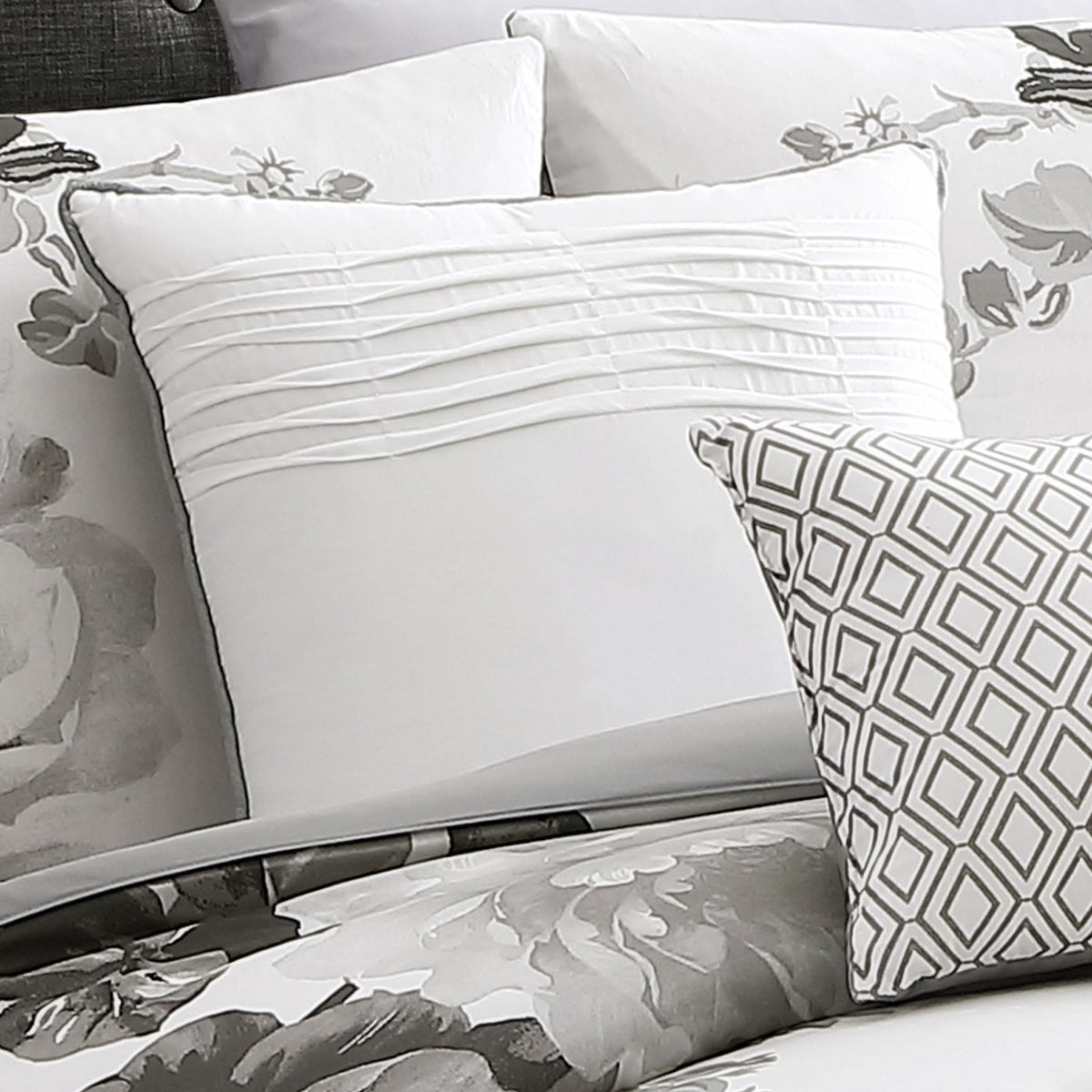 Riverbrook Home Black and White Floral Comforter Set with Reversible Backing - view 3