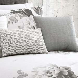 Riverbrook Home Black and White Floral Comforter Set with Reversible Backing - view 4