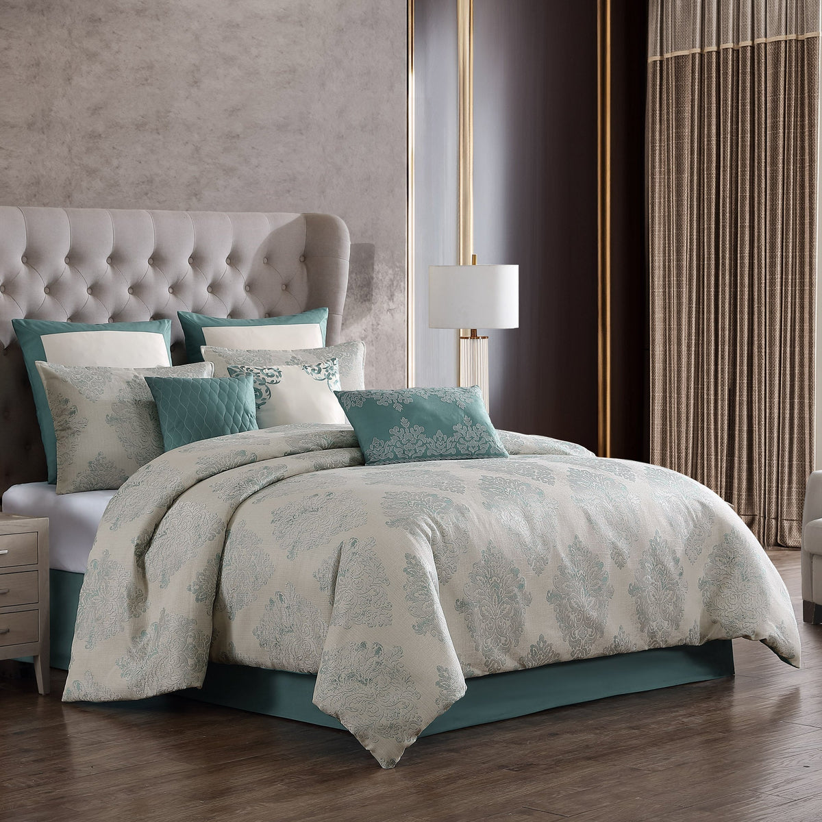 Riverbrook Home Medallion Jacquard Comforter Set with Decorative Pillows