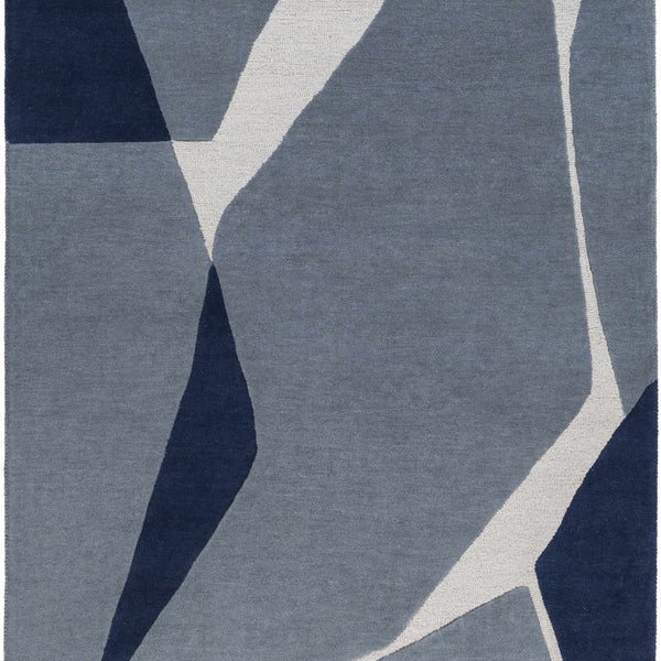 Robbins Modern Blue Wool Rug