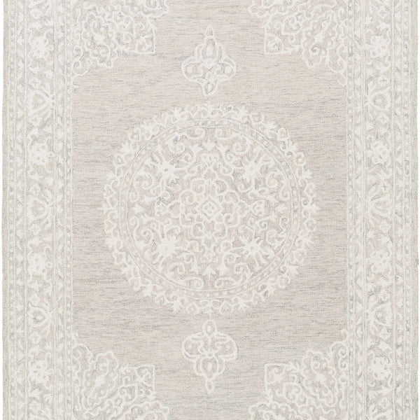 Roessleville Cream Wool Area Rug