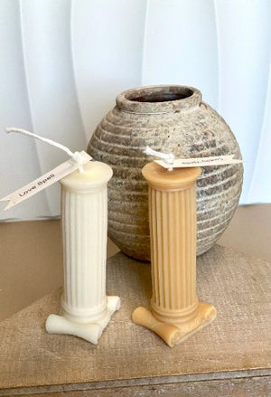 Roman Column Pillar Candle - Handcrafted Soy Wax Decor for Elegant Home