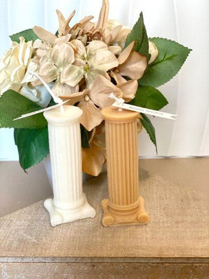 Roman Column Pillar Candle - Handcrafted Soy Wax Decor for Elegant Home