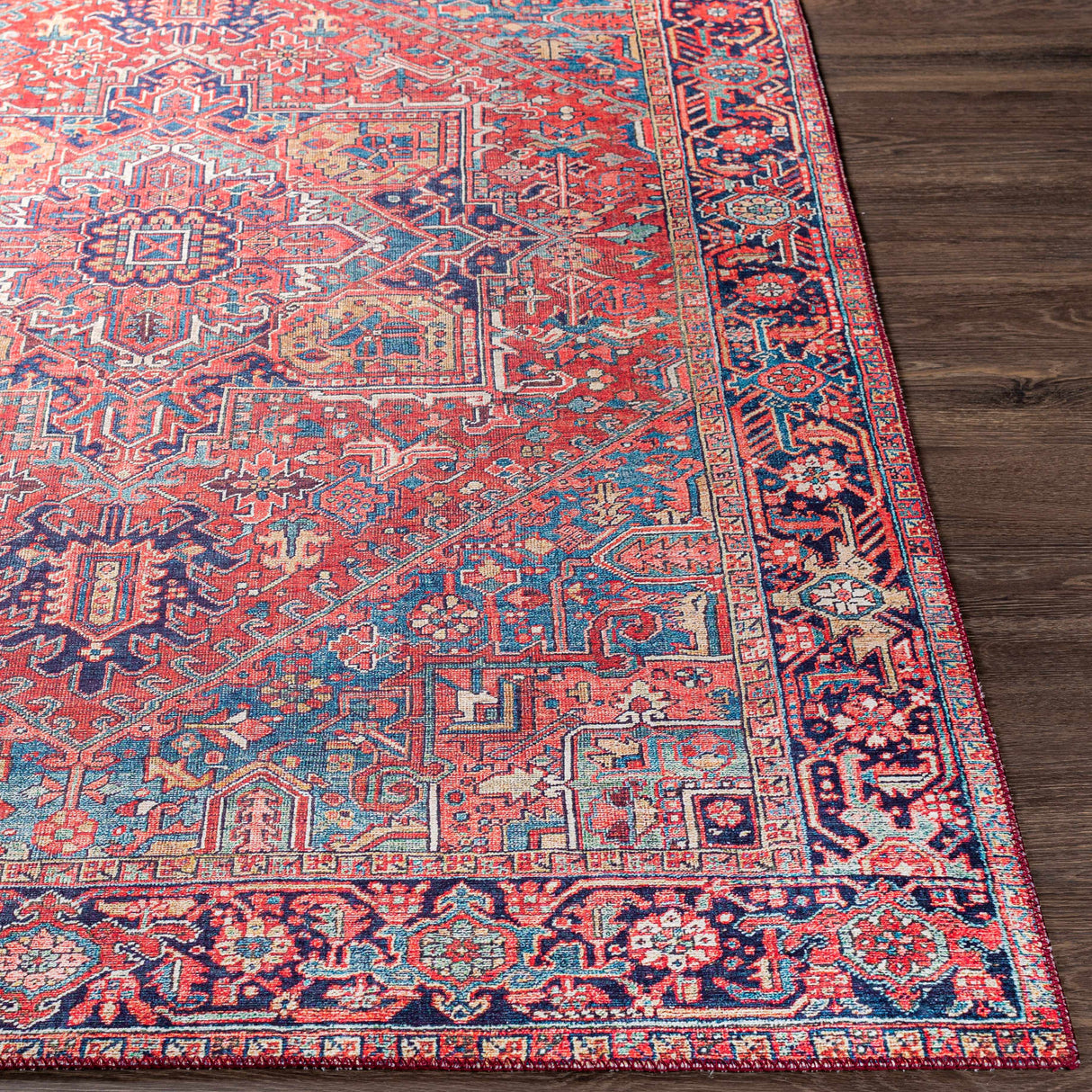 Ronneby Red Traditional Area Rug