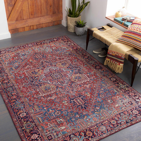 Ronneby Red Traditional Area Rug