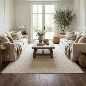 Gaiwan Cream Washable Area Rug