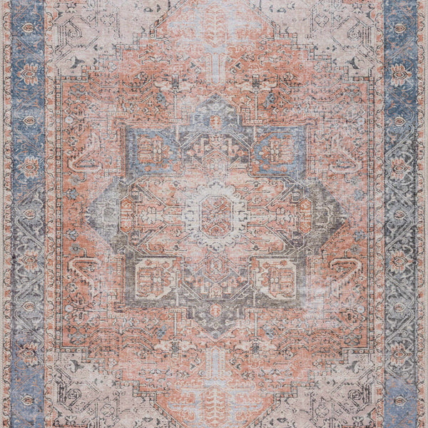 Rosman Distressed Washable Area Rug