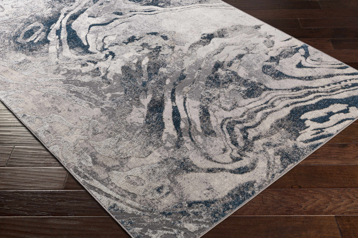 Rosthern Blue Marble Rug - Clearance