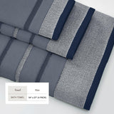 Decorative Cotton Stripe Bath Towel Set - Noelle Collection