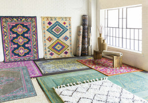 Catoosa White/Black Trellis Wool Rug - Clearance
