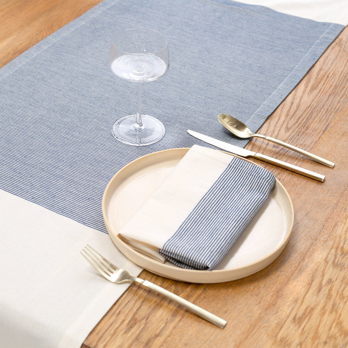 Thyme and Sage The Stripe Collection Runner Natural & Elderberry