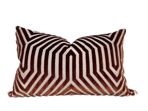 Vanderbilt Pillow Cover in Russet by Schumacher Textiles
